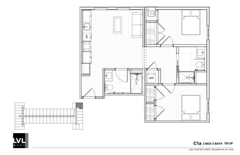 a floor plan of a home with a bedroom and a living room